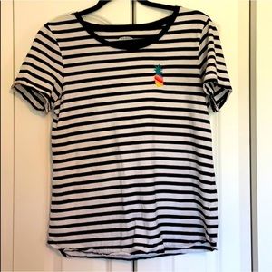 Old Navy striped rainbow pineapple t-shirt